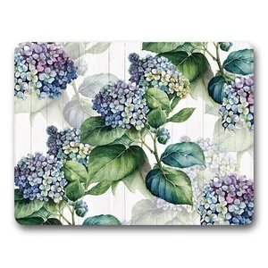 Cork Backed Placemats Hydrangea Set 6 Kitchen Dining - Foto 1 di 1