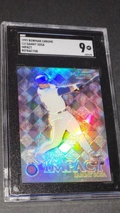 1999 Bowman Chrome Impact Refractor #I13 Sammy Sosa Cubs SGC 9 MINT - Picture 1 of 2