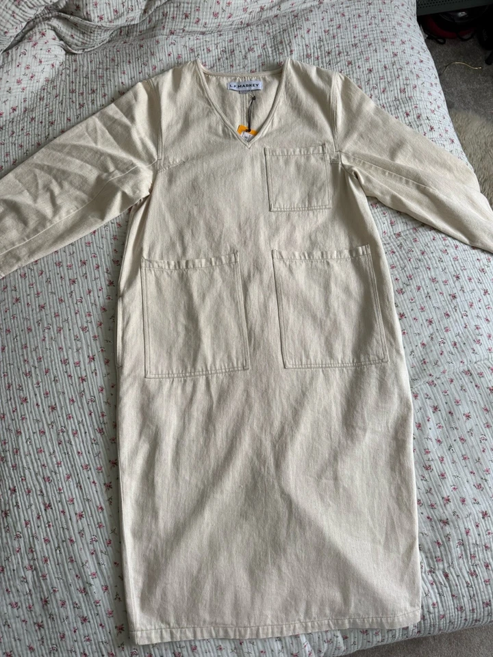 Vestido LF Markey Beige Denim Merlon 12 nuevo con etiquetas Foto 1 de 4