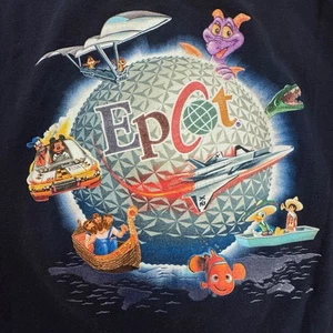 Vintage Walt Disney Epcot Attraktionen T-Shirt 2XL Figur, Teststrecke Nemo. Raumschiff - Bild 1 von 4