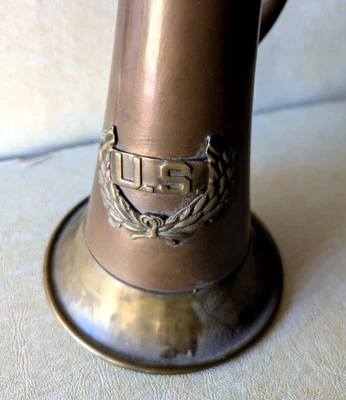 USA Vintage Repro Brass Bugle , works well - Image 1 of 4