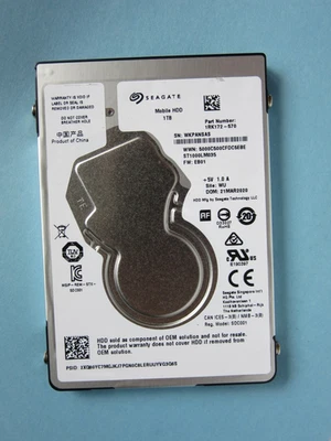 Seagate ST1000LM035 1RK172-570 1TB 7mm 2.5" HDD March 2020 China WU EB01 WKP - Image 1 of 4