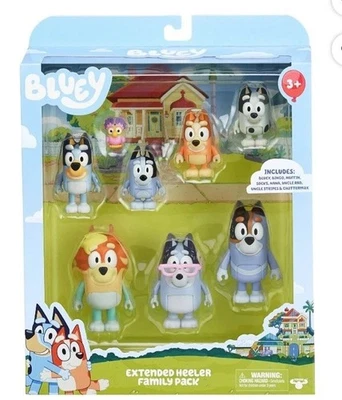 Meias muffin listradas Bluey Extended Heeler Family Nana Chattermax Uncle Rad NOVAS! - Imagem 1 de 3