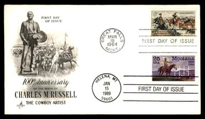 Mayfairstamps US FDC 1964 Charles M Russell Painting Cowboy Artist First Day Cov - Picture 1 of 2