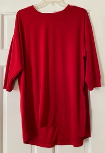 ATHLETA Inspire Top Size Medium Red Oversized Relaxed Tunic ¾ Sleeve Women’s - Picture 1 of 6