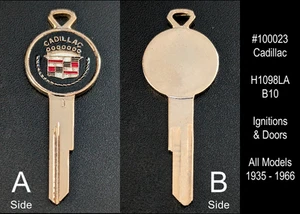Vintage NOS Cadillac Gold Plated Key Blank H1098LA B10 All Models 1935 - 1966 - Picture 1 of 4