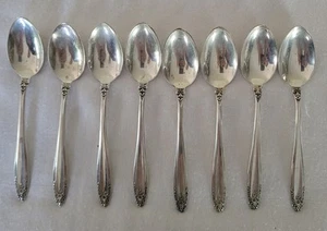 8 cucharas de taza Sterling Prelude Demi como nuevas sin monograma - Imagen 1 de 3