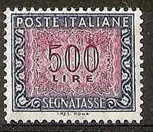 1984-00 ITALIA SEGNATASSE 500 LIRE MNH ** - Picture 1 of 1