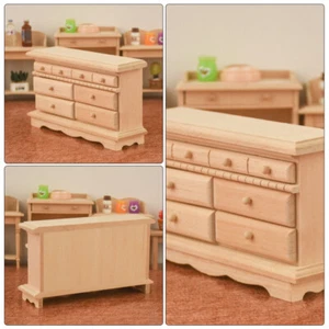 Small Cabinet Furniture Wood Miniature Model Miniature Cabinet Figurines - Picture 1 of 12