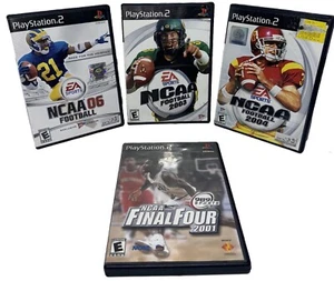 PlayStation 2 PS2 NCAA Football Basketball 4 Game Combo Bundle w/ Manuals Tested - Picture 1 of 12