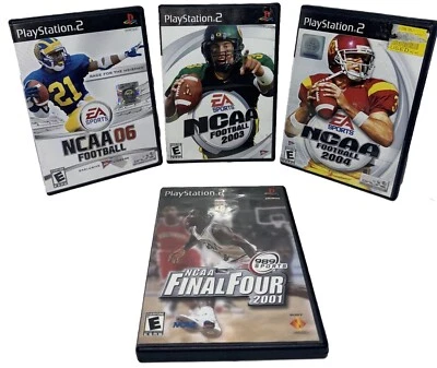 PlayStation 2 PS2 NCAA Football Basketball 4 Game Combo Bundle w/ Manuals Tested - Image 1 of 4