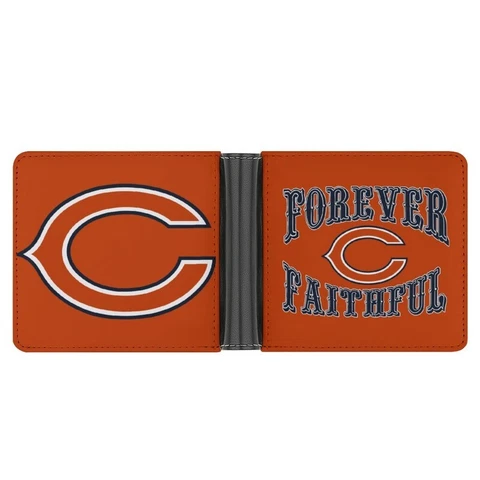 Forever Faithful Chicago Bears Fans PU Wallet Double Sided Printed Wallet Cover
