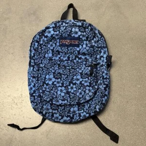 Rare Vintage Corduroy Jansport Blue Floral Hawaiian Pattern - Picture 1 of 4