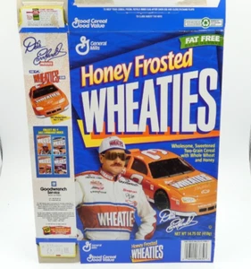 Caja de cereales Dale Earnhardt Honey Frosted Wheaties 1997 #3 naranja Monte Carlo - Imagen 1 de 5