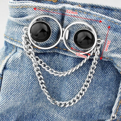 Falda de ajuste de hebilla de metal Botón Pantalones desmontables Botón de cambio de cintura Foto 1 de 4