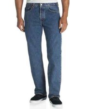 New Levi's Men's 501 Original Fit Non-Stretch Jeans 34x30 Dark Stonewash MY1323