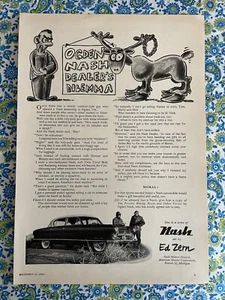 Vintage 1954 Nash Print Ad Ogden Utah Dealer Dilemma By Ed Zern - Picture 1 of 7