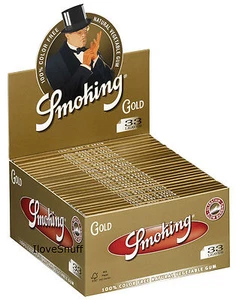 2 Boxen Smoking® GOLD King Size Papers - 100 x 33 Blättchen Long Papers Original - Picture 1 of 4