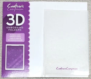 Carpeta de estampado FLORAL ENCAJE Rosas 3D Crafter's Companion 6"x4" sin usar - Imagen 1 de 2