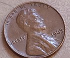 1965 Lincoln Penny sans neuf marque, erreur « L » sur la jante, + erreurs de jante et de lettre