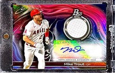 2023 Bowman Platinum Mike Trout Platinum Pieces Red Patch Auto Relic /99 Angels