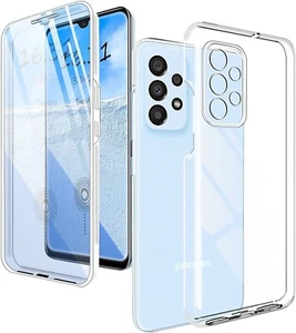 COVER 360 PER SAMSUNG GALAXY A33 5G CUSTODIA FRONTE RETRO TRASPARENTE SILICONE - Zdjęcie 1 z 12