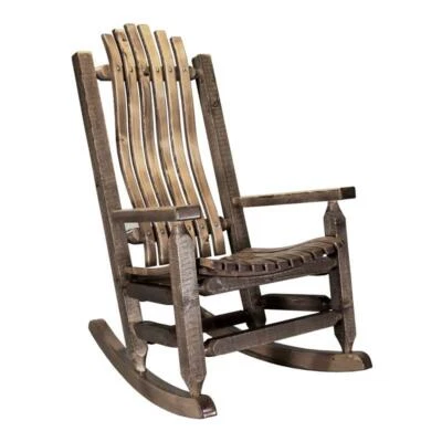 Montana Woodworks Homestead Transitional Wood Adult Rocker in Brown - Image 1 of 4