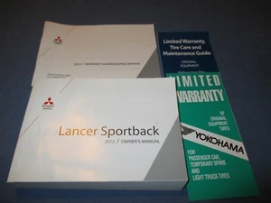 Mitsubishi Lancer 2013 Sportback Dueños Juego manual con estuche nuevo trasero deportivo - Imagen 1 de 1