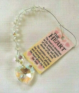 Made with SWAROVSKI Elements Clear Crystal AB Heart Suncatcher rainbows - Picture 1 of 5