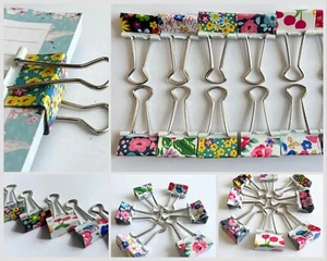 25mm CLIPS PLEGABLES Diseño de Metal Flor Surtido Clips Bulldog Empuñaduras Cantidad 12 - Imagen 1 de 18