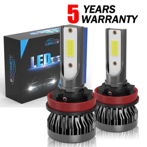 2Pcs H11 LED Headlight High Low Beam Bulbs 360000LM 12000K Xenon White Bright - Picture 1 of 10