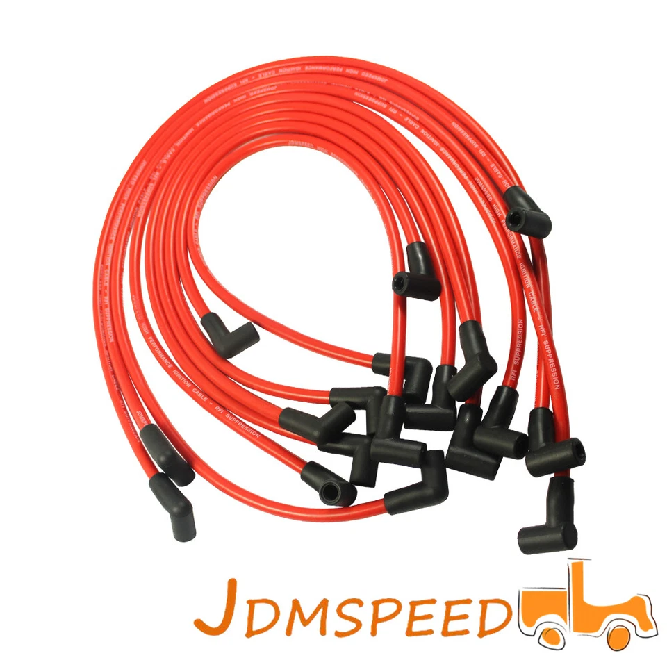 Juego de cables de bujía de alto rendimiento de 10,5 mm 350 383 454 electrónica SBC BBC HEI Foto 1 de 4