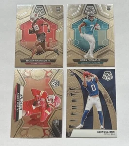 4 Card Lot 2024 Mosaic M.  Harrison Jr & B. Thomas Jr. RC Base; Keon Elevate RC - Picture 1 of 1