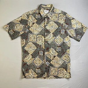 Vtg Tori Richard Hawaiian Shirt Mens Medium Yellow Green Button Up Made in USA - Picture 1 of 13