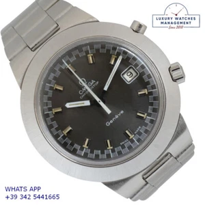 OMEGA Genève Chronostop Date Jumbo 146.012 brown/gray dial 1970’s - Picture 1 of 23