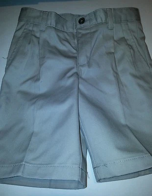 Boys Chaps Khaki Shorts Pleated Front School Uniform C461029H  5 6 7   - Image 1 of 3