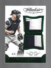 Brian McCann 2016 Panini Flawless Dual Patches Emerald 4/5 ⚾