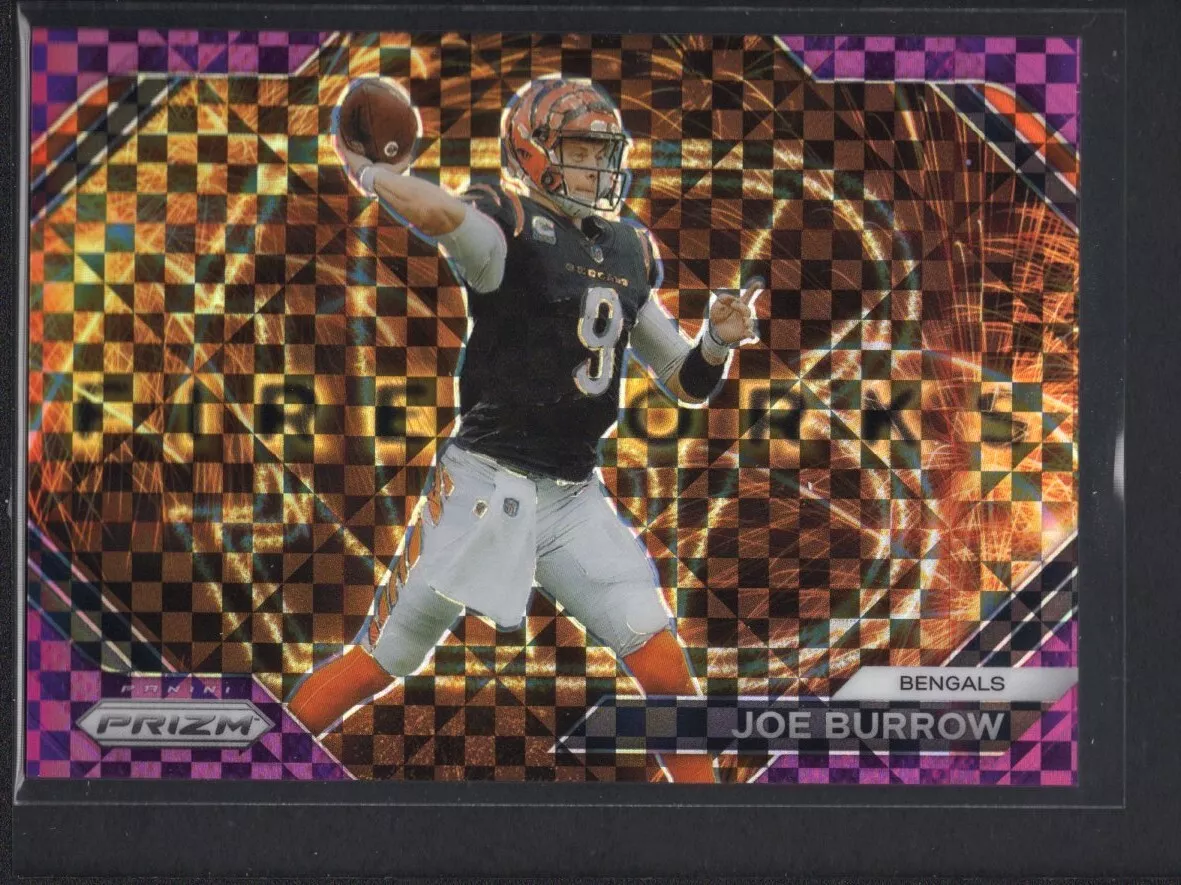 2023 PANINI PRIZM PURPLE CHECKER PRIZM FIREWORK JOE BURROW /49