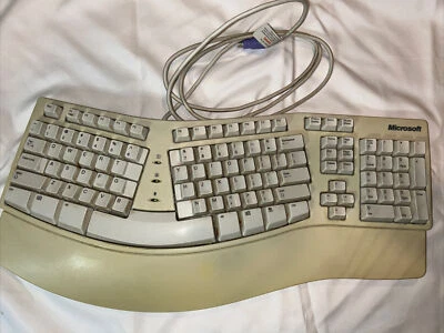 Vint Microsoft  KU-0045 Natural Keyboard Elite PS/2 Excellent Condition Tested - Image 1 of 4