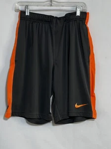 Nike Shorts Men M Basketball Court Tennis Gray & Orange drawstring athletic wear - Picture 1 of 6