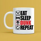 Eat Sleep Dunk Repeat Mug Basketball NBA Sport Hoop 10oz Ceramic Coffee Tea Cup 