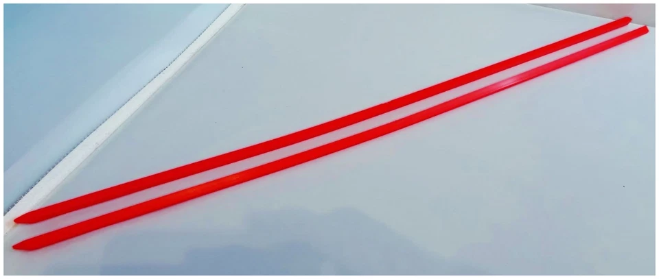 Games Workshop 18" inch measuring stick red x2  Warhammer 40,000 Fantasy Battles - Image 1 of 1