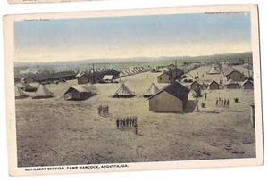 Artillery Section CAMP HANCOCK Army Augusta Ga Georgia Postcard WB Military - Picture 1 of 2