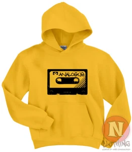Tape cassette Hoodie kids Adults Hoody top analogue old school retro audio - Picture 1 of 11