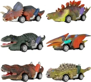 Dinosaur Toy Pull Back Cars,6 Pack Dino Toys for 3 Year Old - Picture 1 of 3