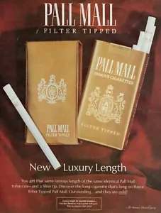 1967 PALL MALL Vintage Print Advert PALL MALL FILTER TIPPED New Luxury Length - Picture 1 of 1