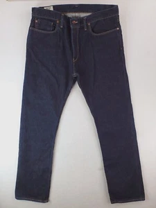 Todd Snyder Jeans Mens 36x34 Blue Regular Straight Selvedge Dark Wash Button Fly - Picture 1 of 21