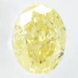 Gelb Diamant oval geschliffen natürliche ausgefallene Farbe lose 0,39 Karat I1 IGI Zertifikat - Bild 1 von 6
