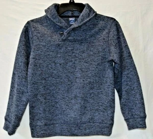 Arizona Jean Co Boys Med Size 10-12 Long Sleeve Fleece Pullover Button Collar - Picture 1 of 5