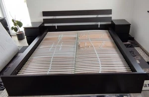 IKEA Malm Bett 180cm Dunkelbraun/Schwarz - Bild 1 von 4